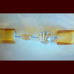 Peach Swirl adjustable Glass Beaded Bra Straps